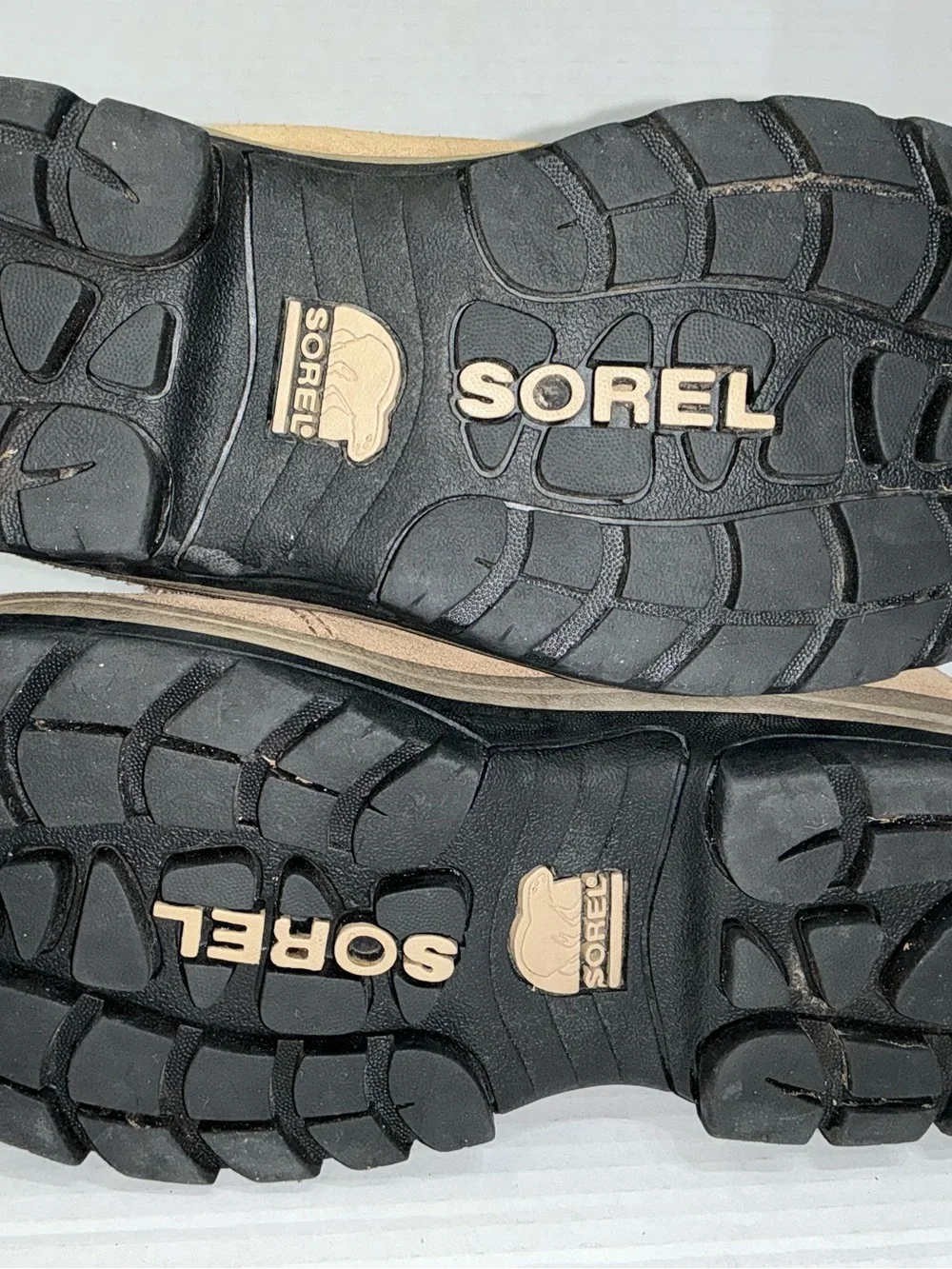 Sorel Women's Tan Suede Shearling-Trim Winter Zip Boots 6.5 Vintage Casual